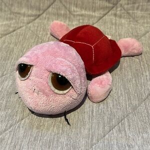 Russ Berrie Squirtle Turtle 9" Pink & Red Big Eyed Plush‎ Stuffed Animal Rare